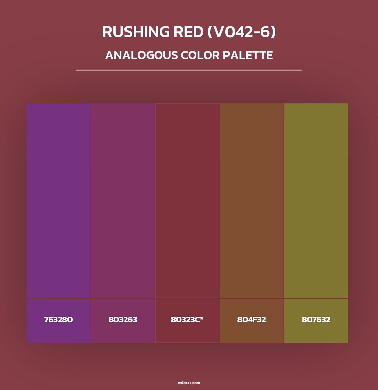 Rushing Red (V042-6) - Analogous Color Palette