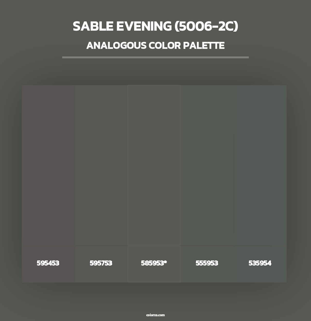 Sable Evening (5006-2C) - Analogous Color Palette