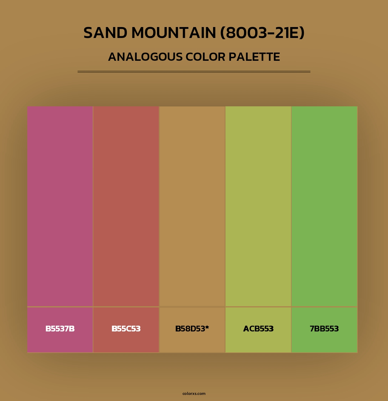 Sand Mountain (8003-21E) - Analogous Color Palette