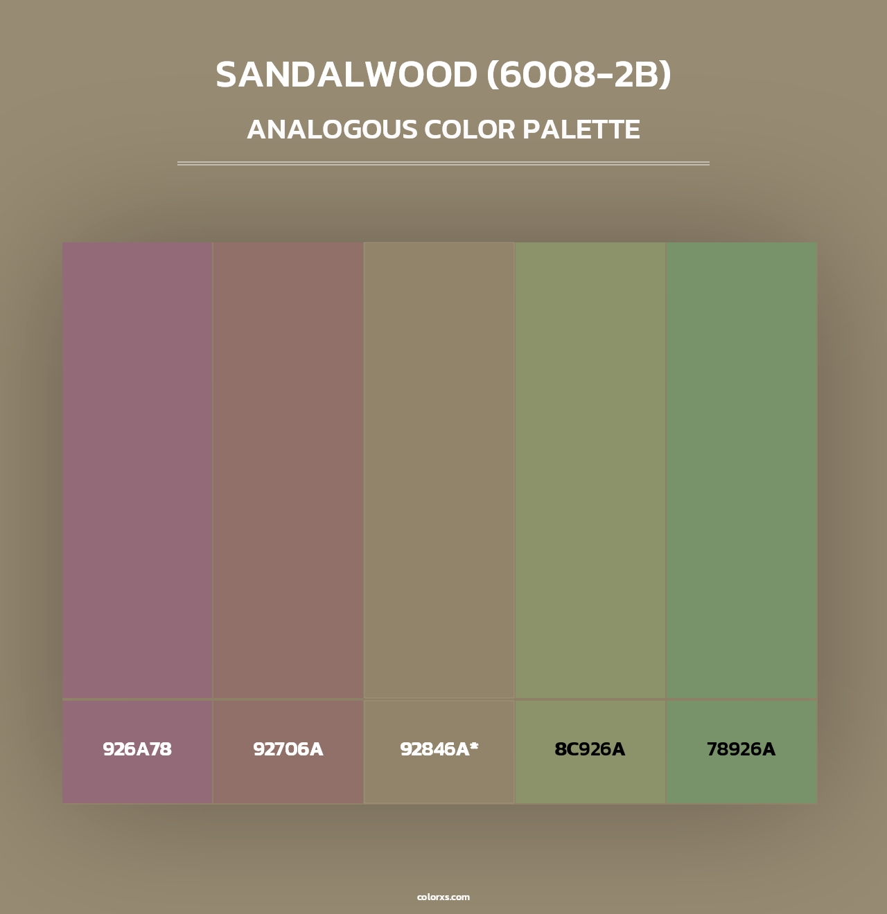 Sandalwood (6008-2B) - Analogous Color Palette