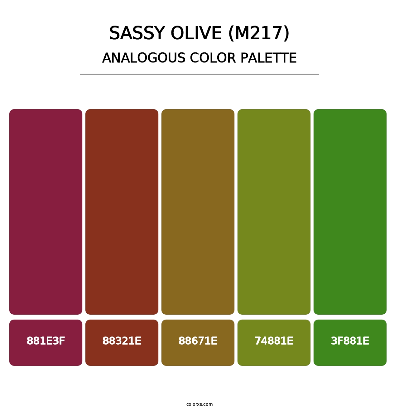 Sassy Olive (M217) - Analogous Color Palette