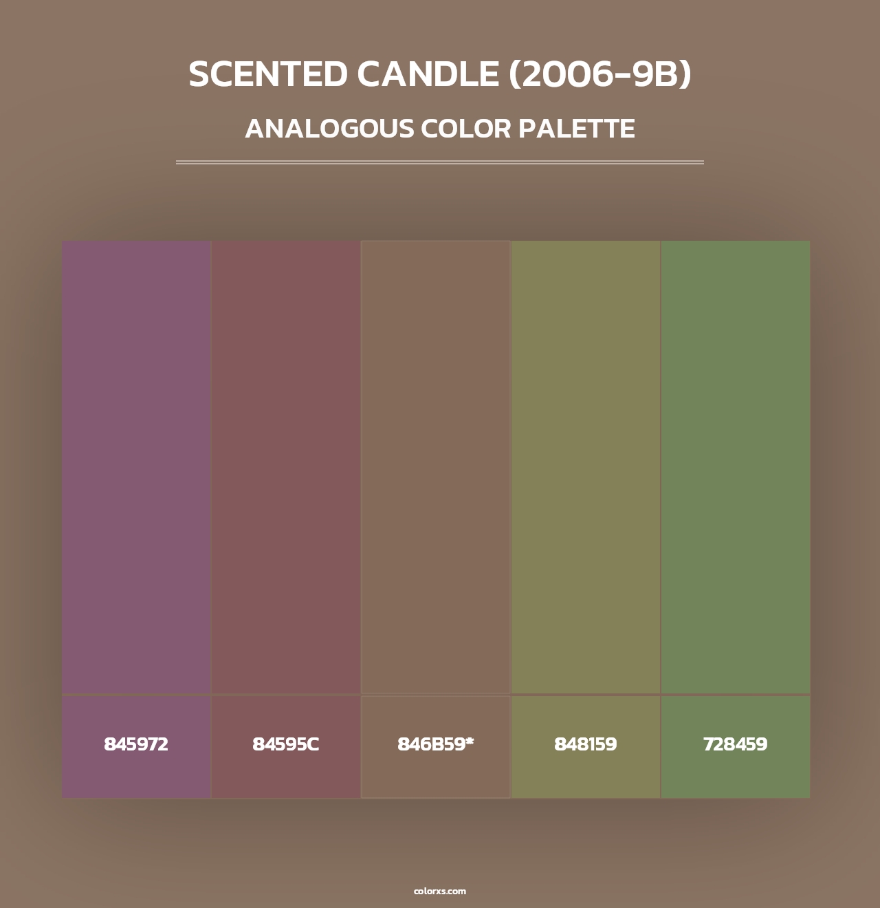 Scented Candle (2006-9B) - Analogous Color Palette