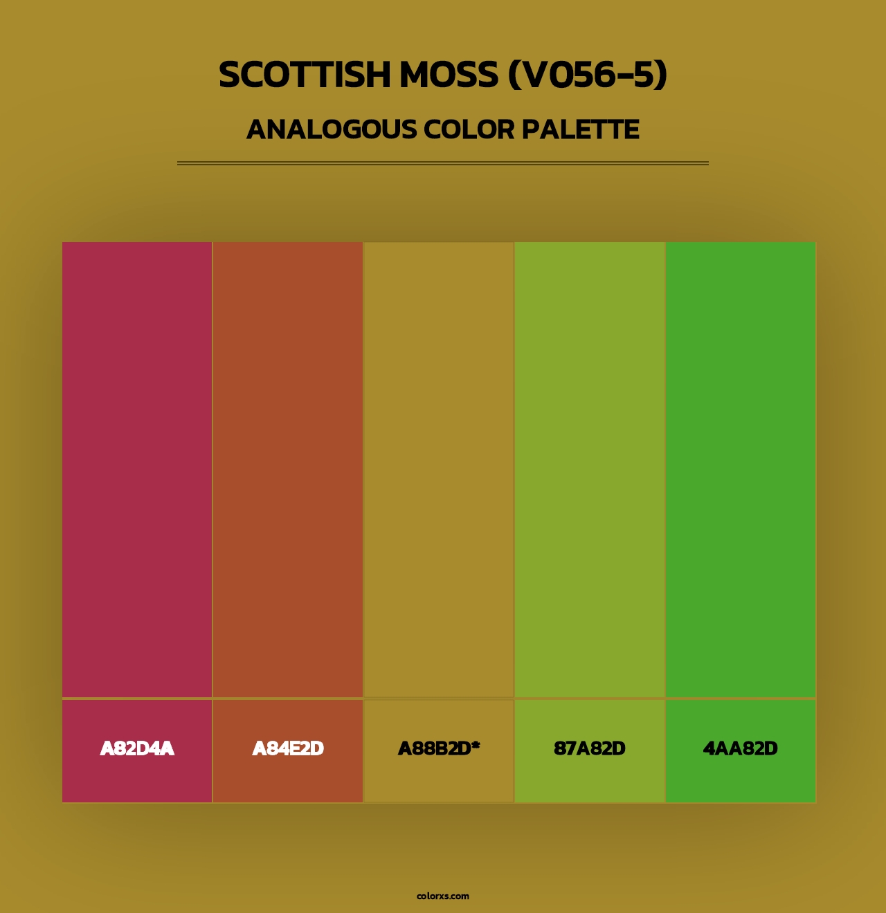 Scottish Moss (V056-5) - Analogous Color Palette