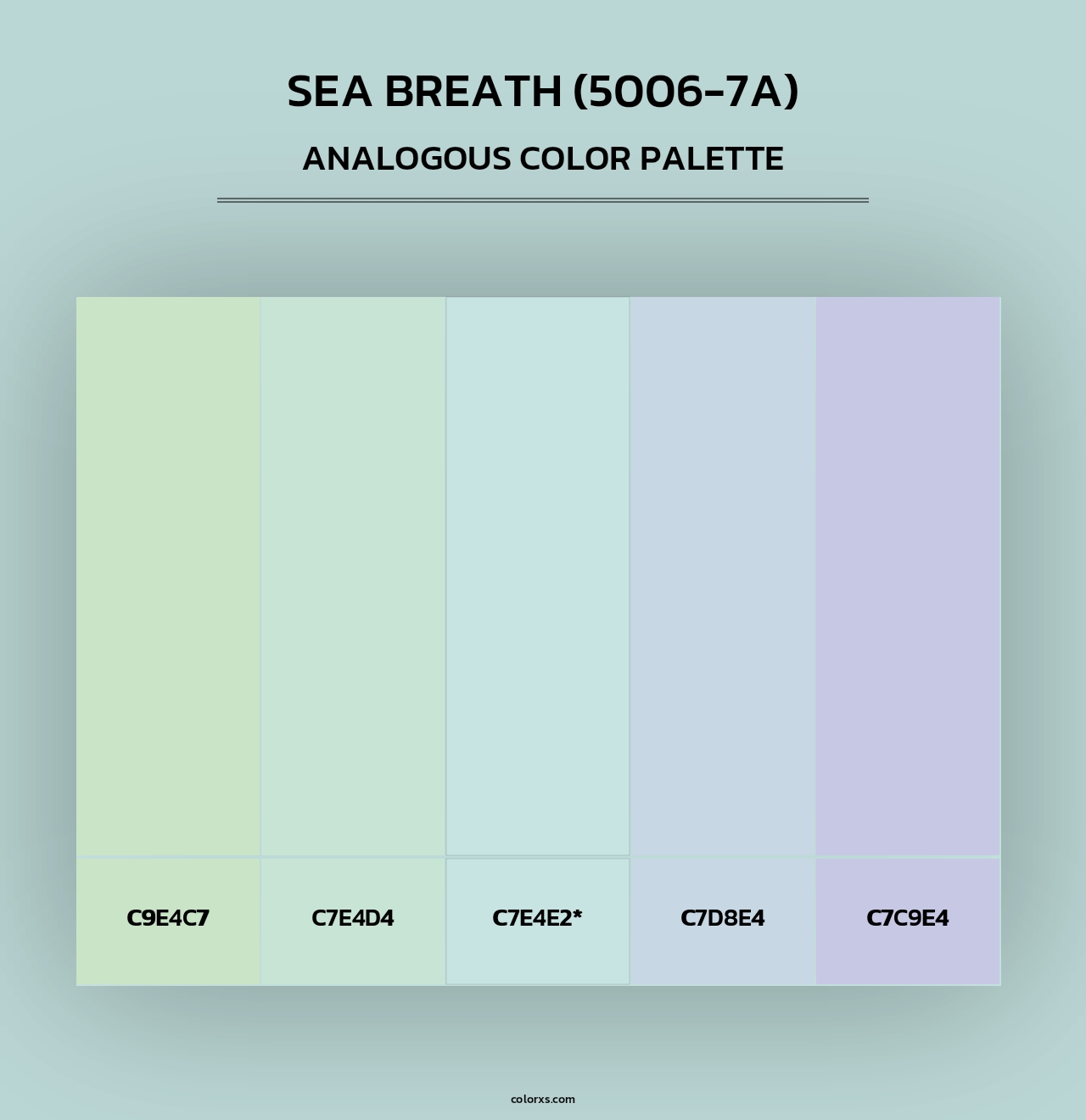 Sea Breath (5006-7A) - Analogous Color Palette