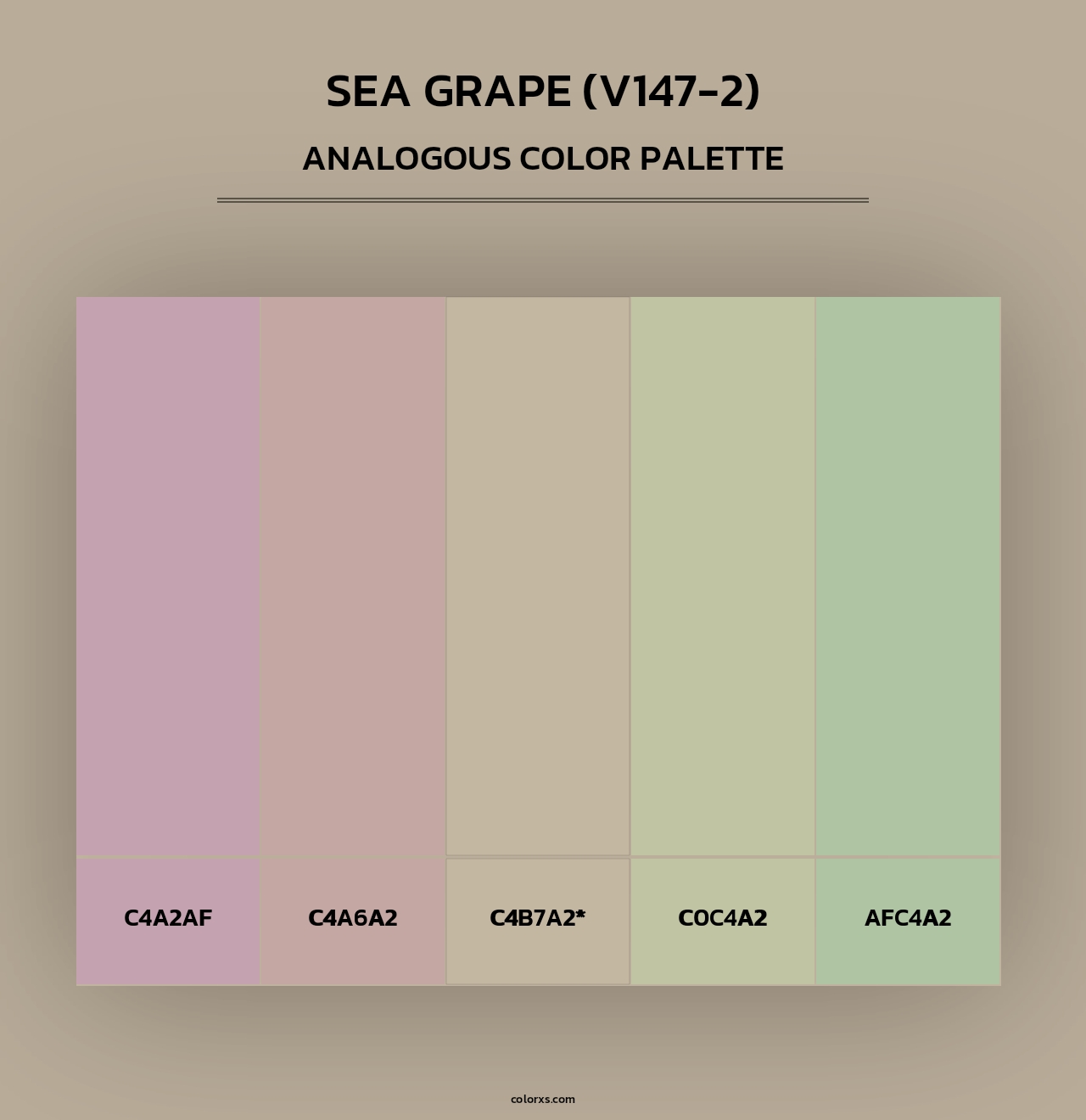 Sea Grape (V147-2) - Analogous Color Palette