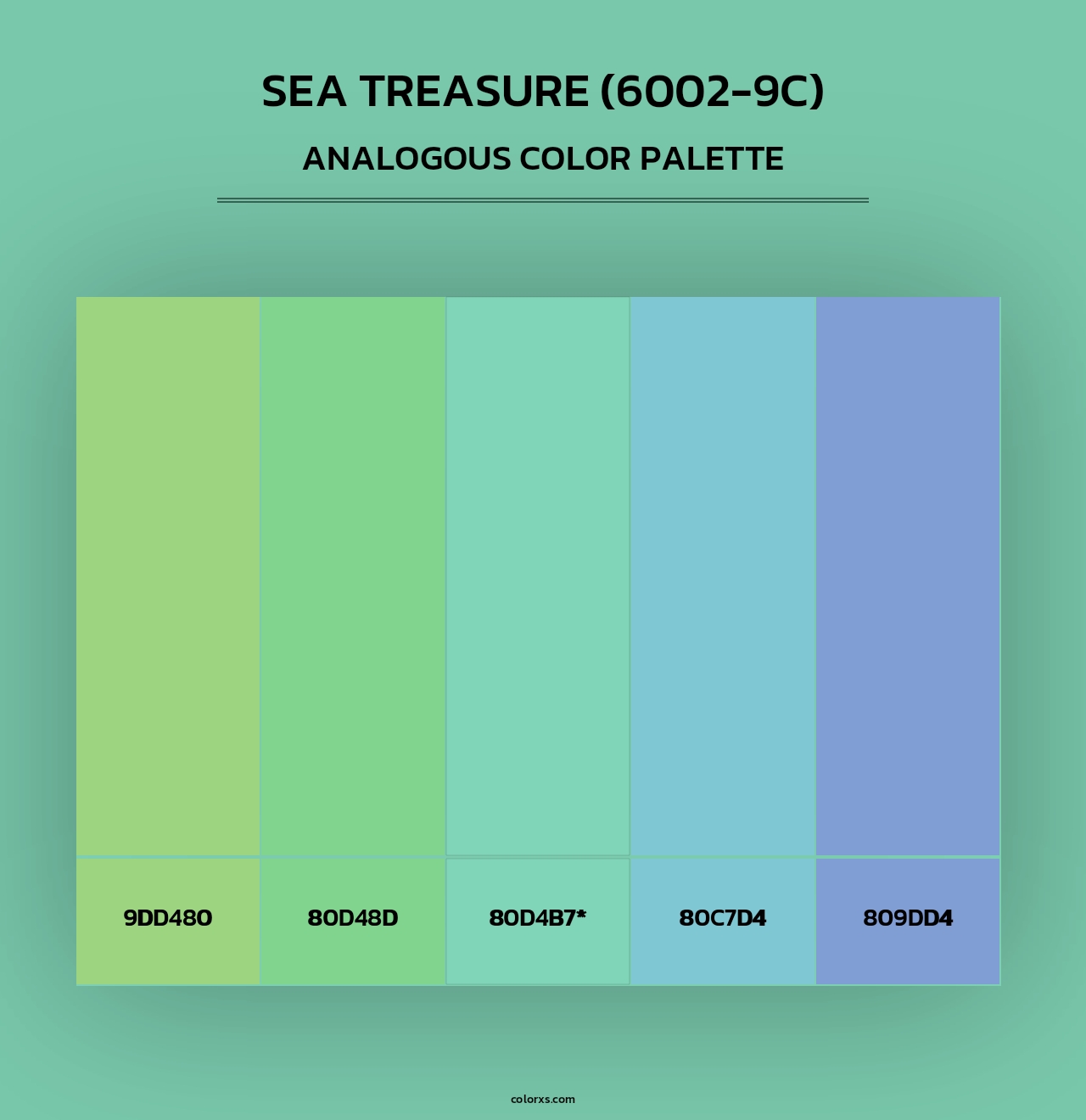 Sea Treasure (6002-9C) - Analogous Color Palette
