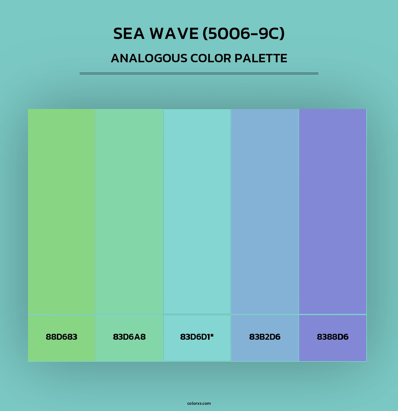 Sea Wave (5006-9C) - Analogous Color Palette