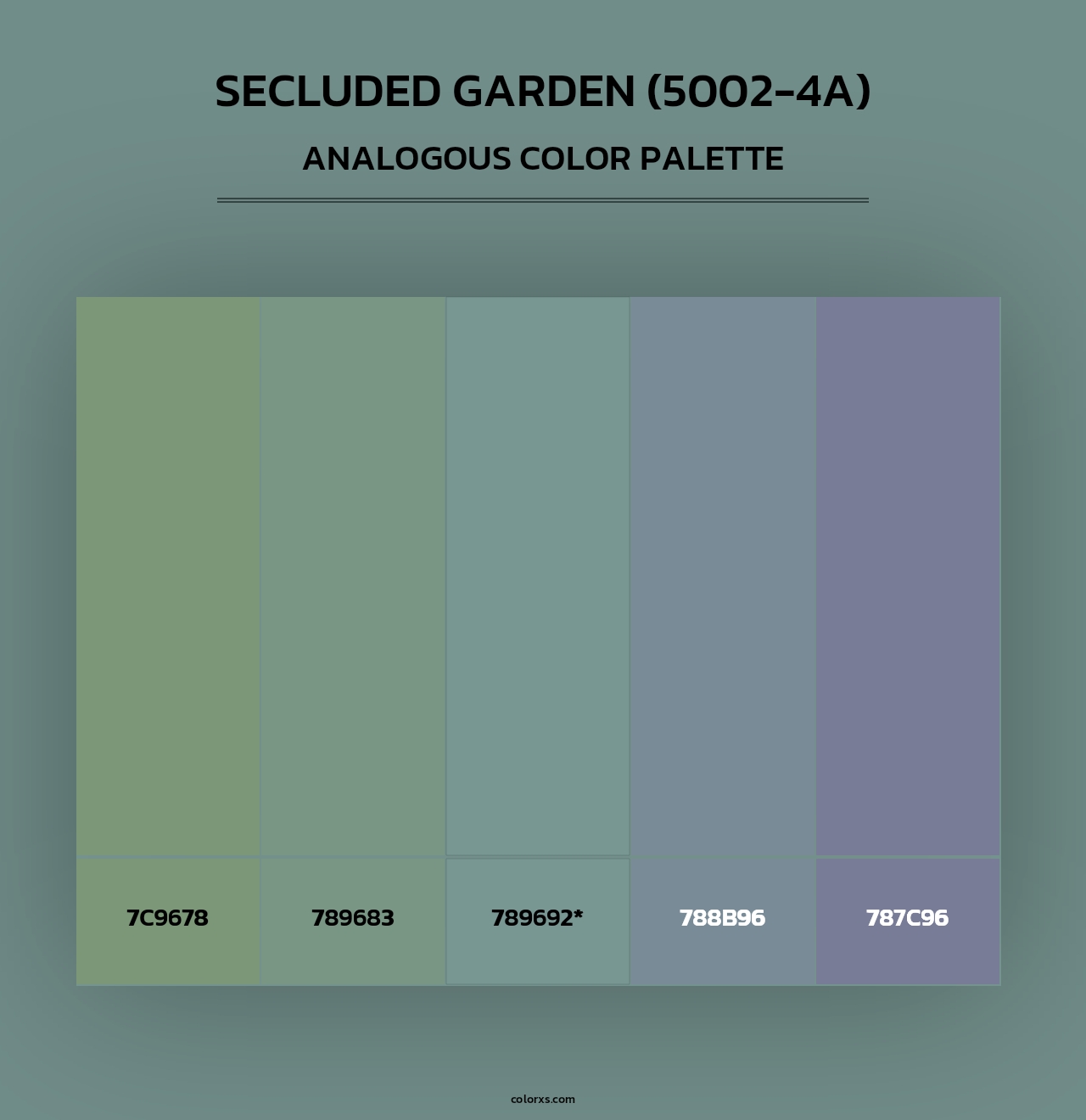 Secluded Garden (5002-4A) - Analogous Color Palette