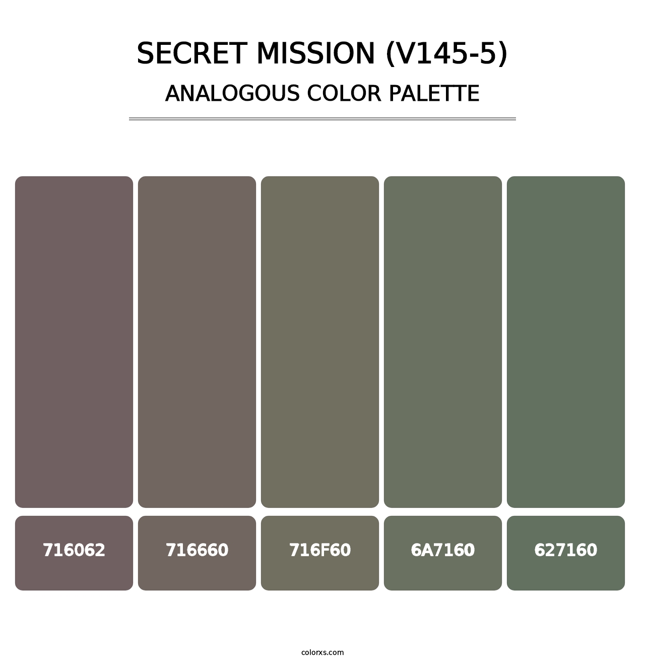 Secret Mission (V145-5) - Analogous Color Palette