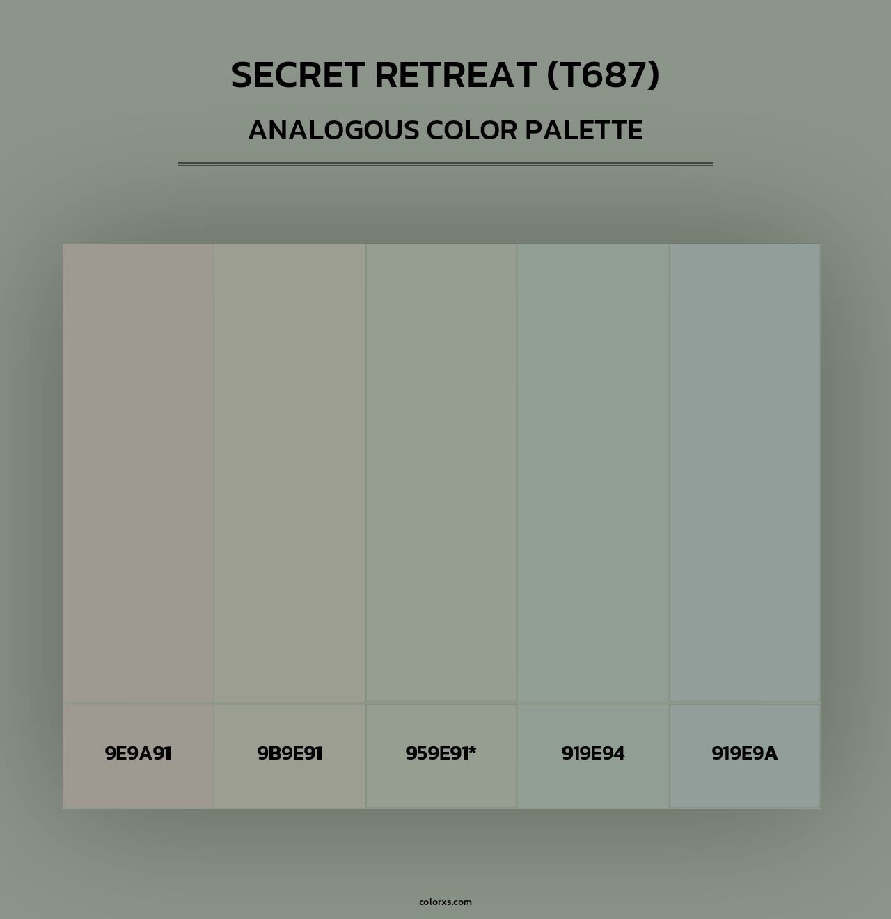 Secret Retreat (T687) - Analogous Color Palette