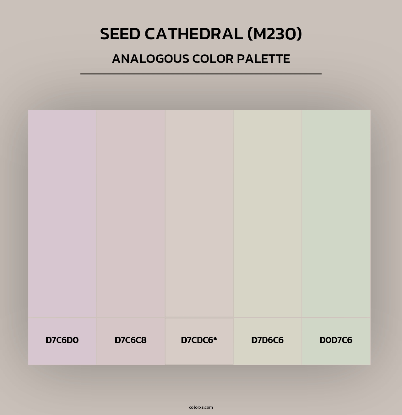 Seed Cathedral (M230) - Analogous Color Palette
