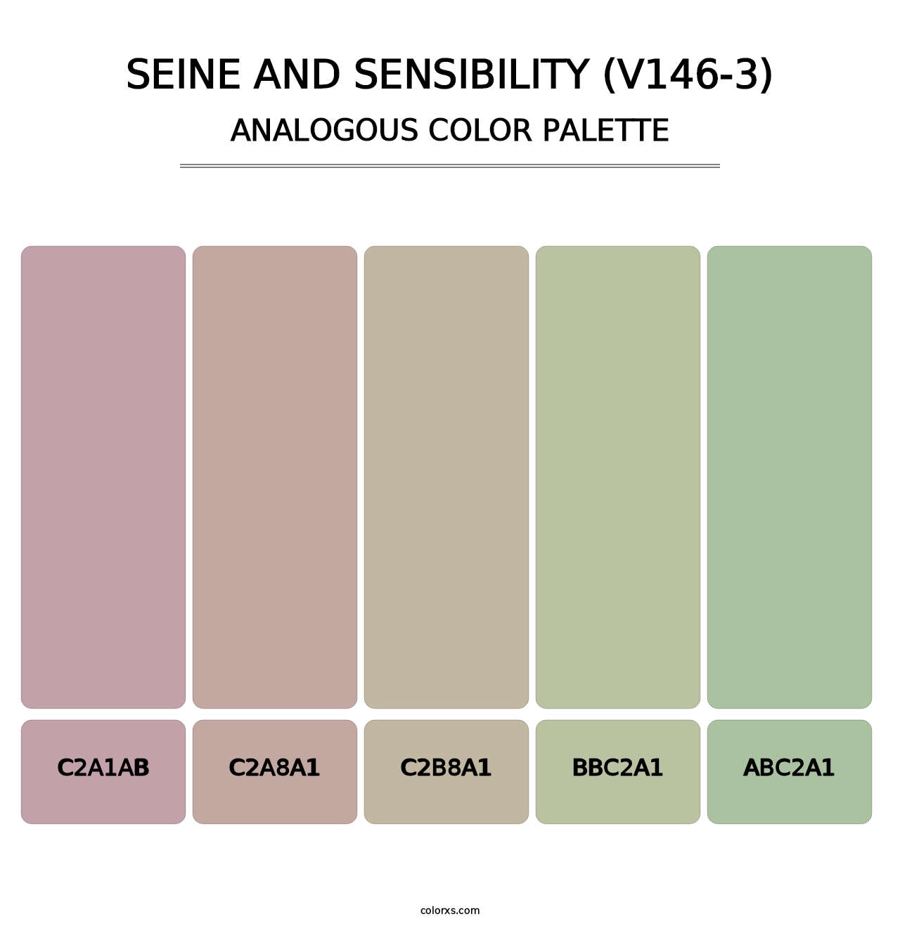 Seine and Sensibility (V146-3) - Analogous Color Palette