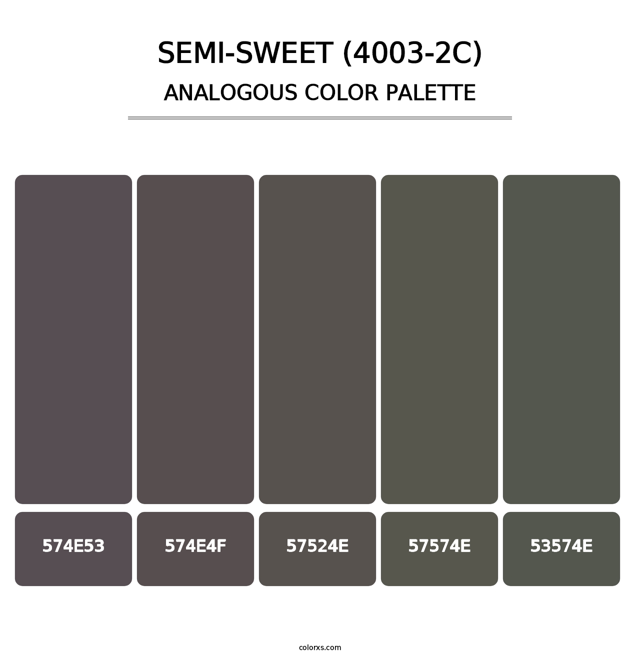 Semi-Sweet (4003-2C) - Analogous Color Palette
