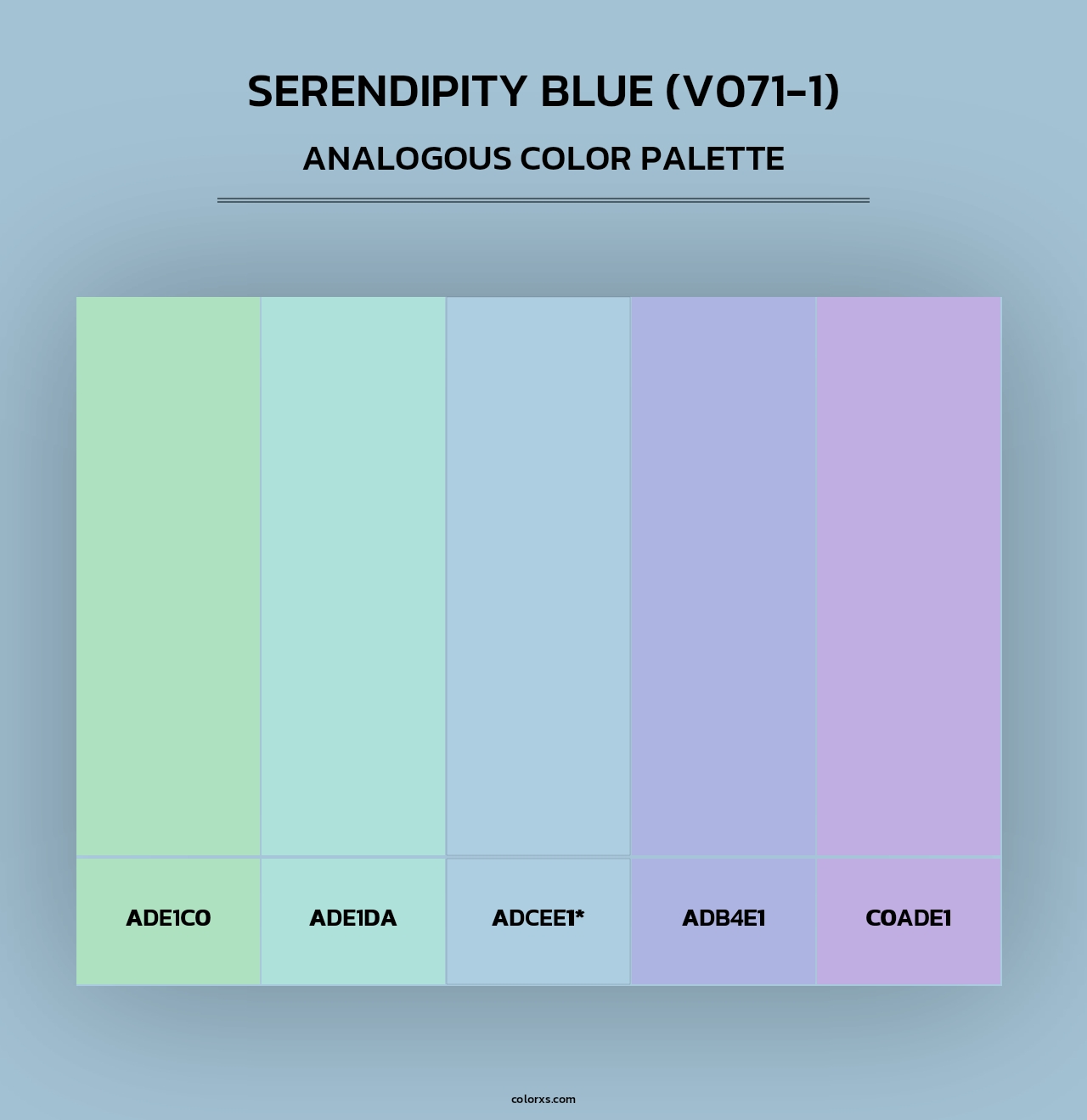 Serendipity Blue (V071-1) - Analogous Color Palette