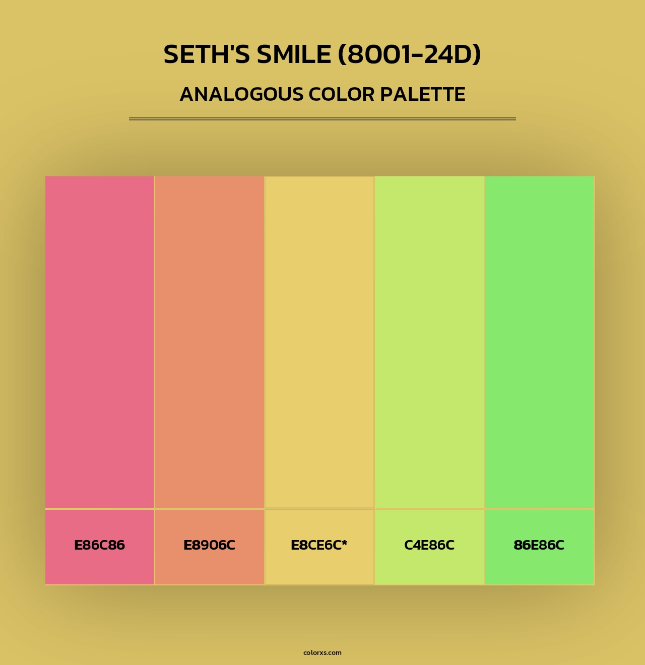Seth's Smile (8001-24D) - Analogous Color Palette