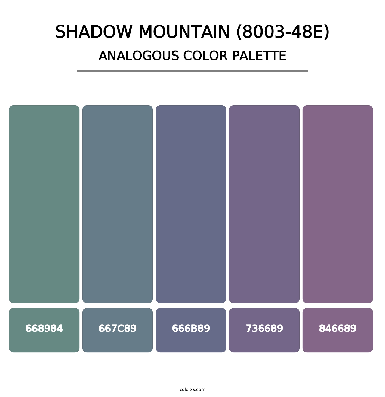 Shadow Mountain (8003-48E) - Analogous Color Palette