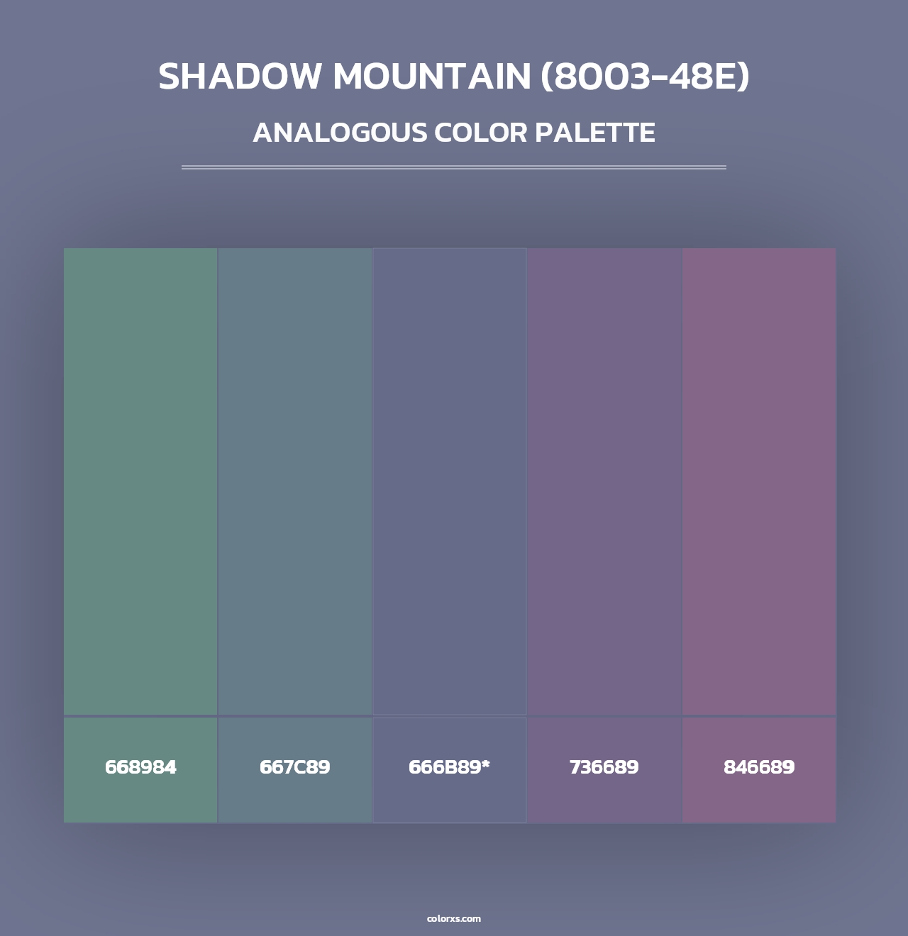 Shadow Mountain (8003-48E) - Analogous Color Palette