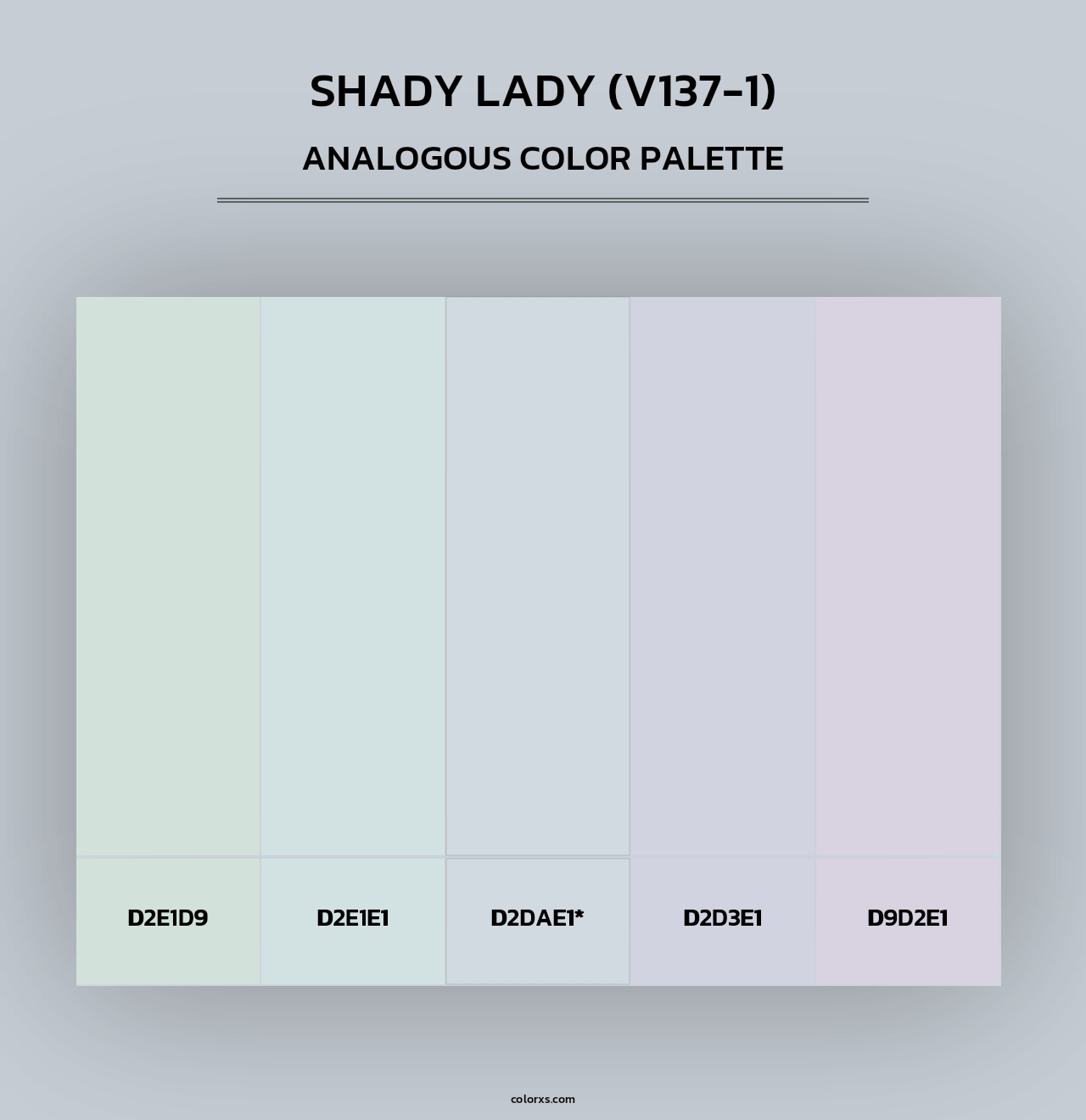 Shady Lady (V137-1) - Analogous Color Palette