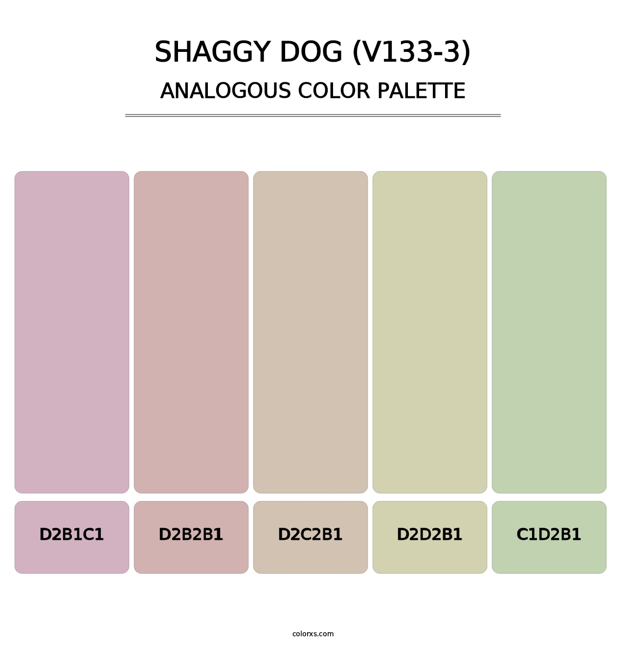 Shaggy Dog (V133-3) - Analogous Color Palette