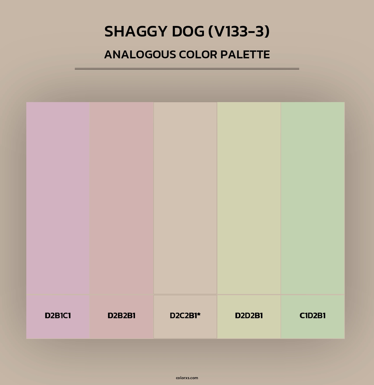 Shaggy Dog (V133-3) - Analogous Color Palette