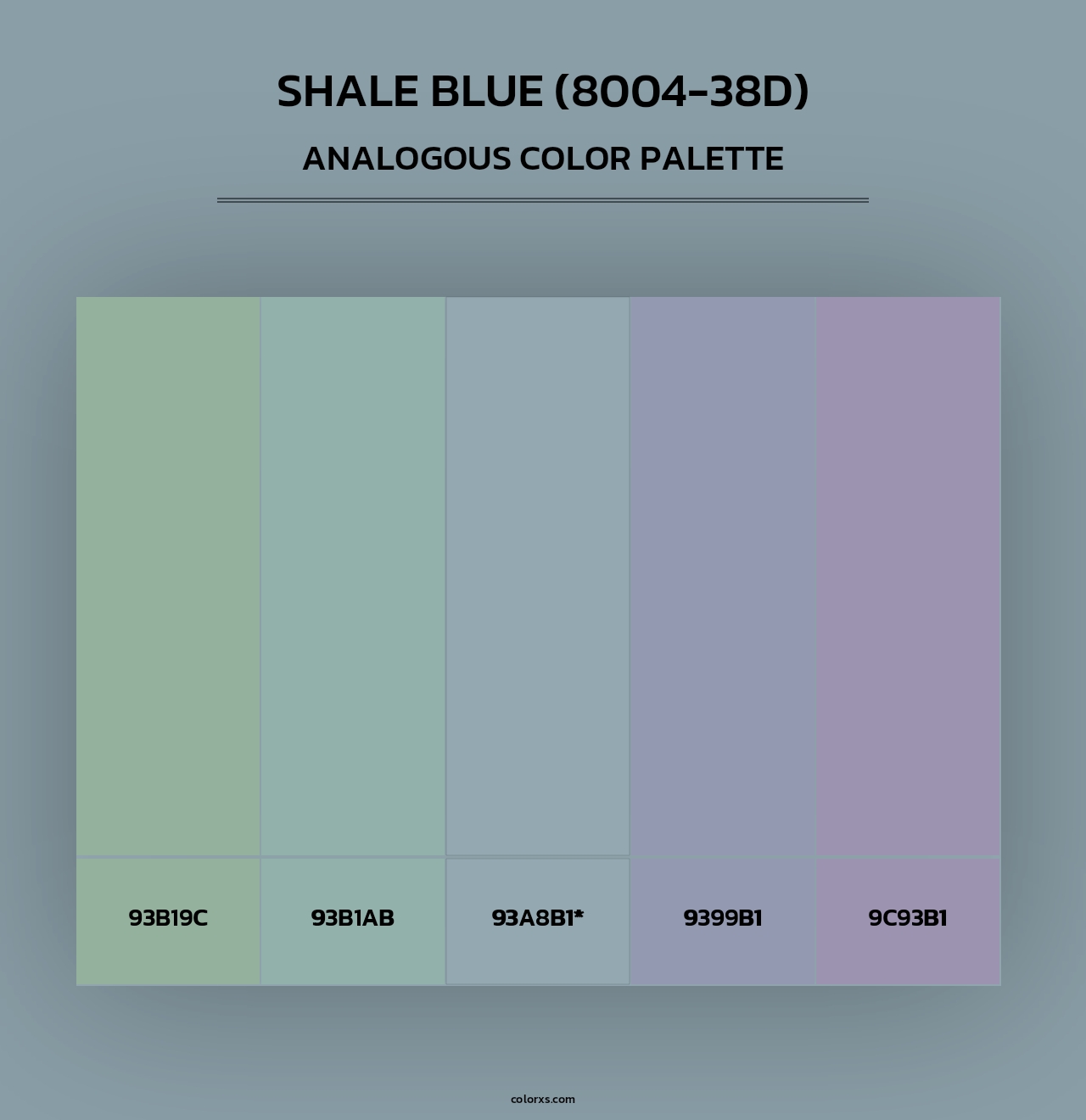 Shale Blue (8004-38D) - Analogous Color Palette