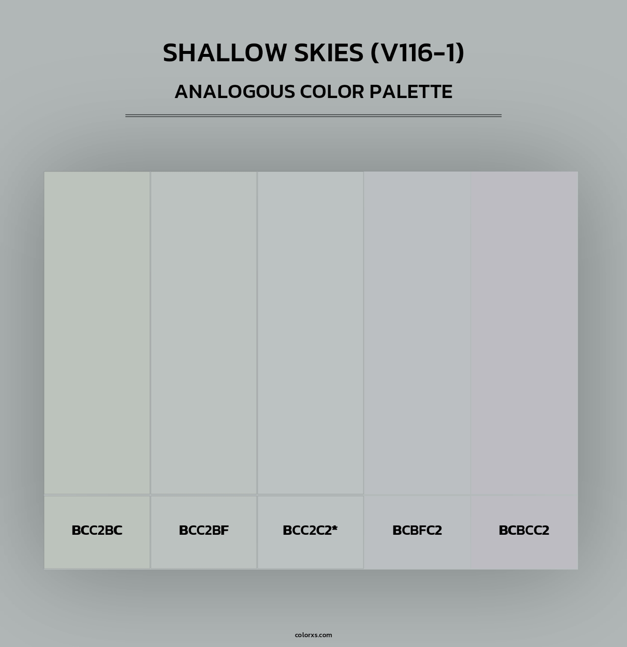 Shallow Skies (V116-1) - Analogous Color Palette