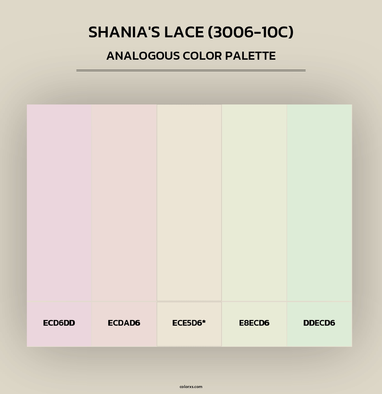 Shania's Lace (3006-10C) - Analogous Color Palette