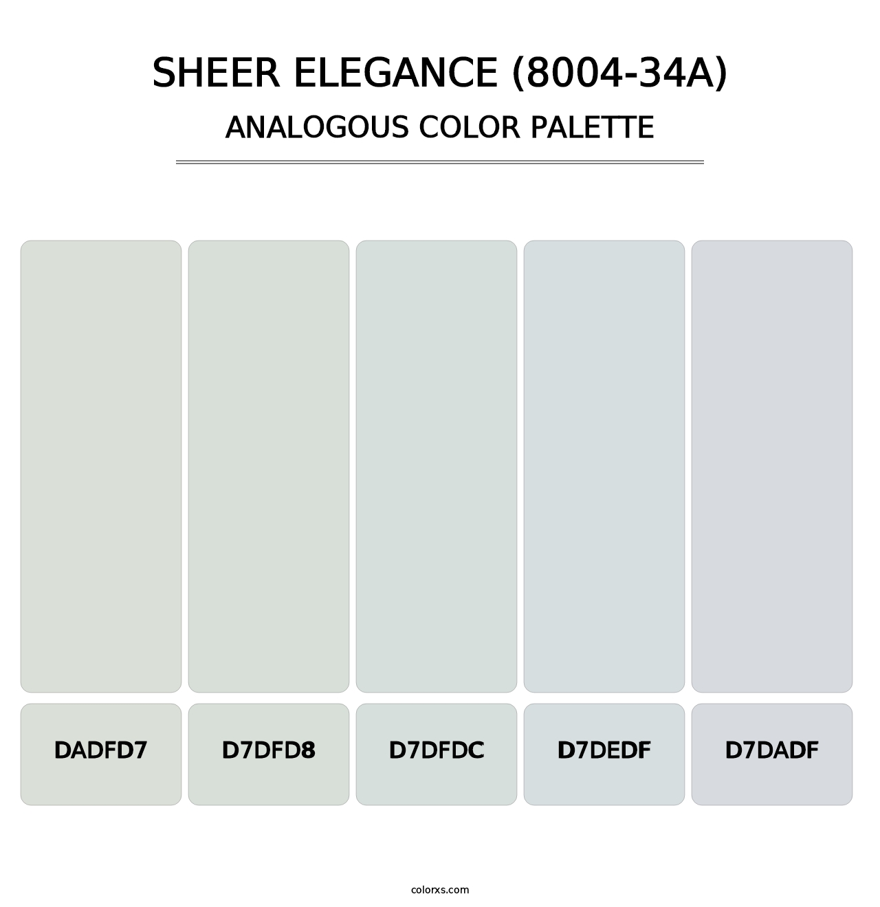 Sheer Elegance (8004-34A) - Analogous Color Palette