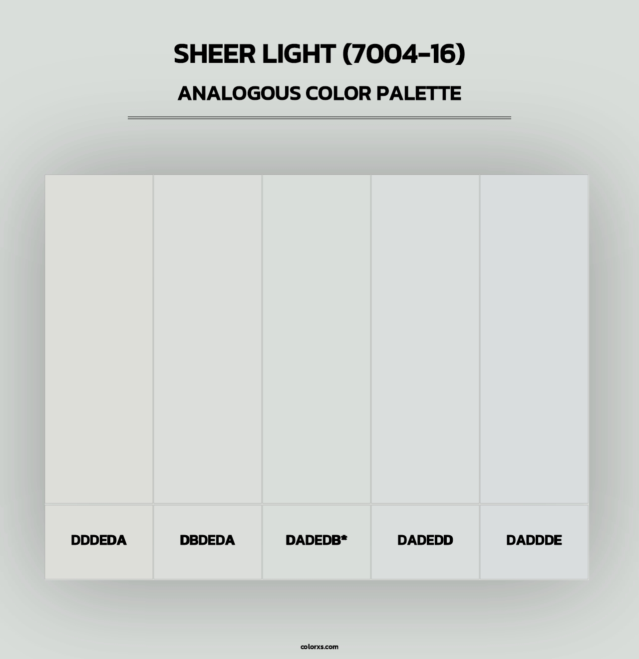 Sheer Light (7004-16) - Analogous Color Palette