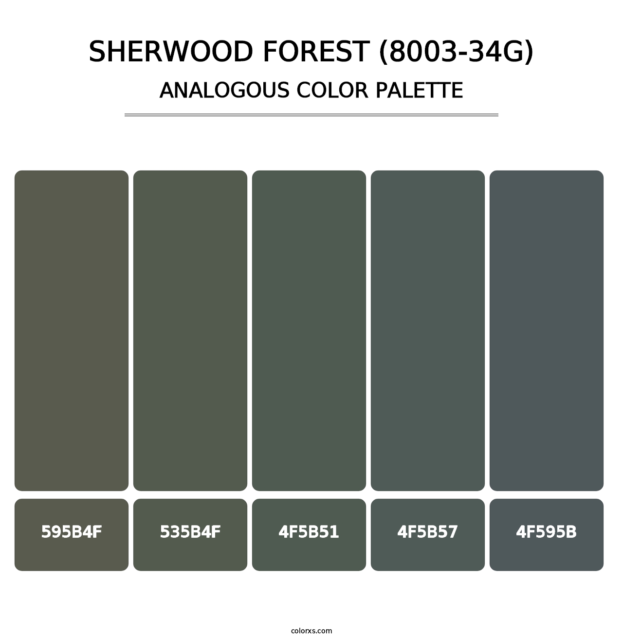 Sherwood Forest (8003-34G) - Analogous Color Palette
