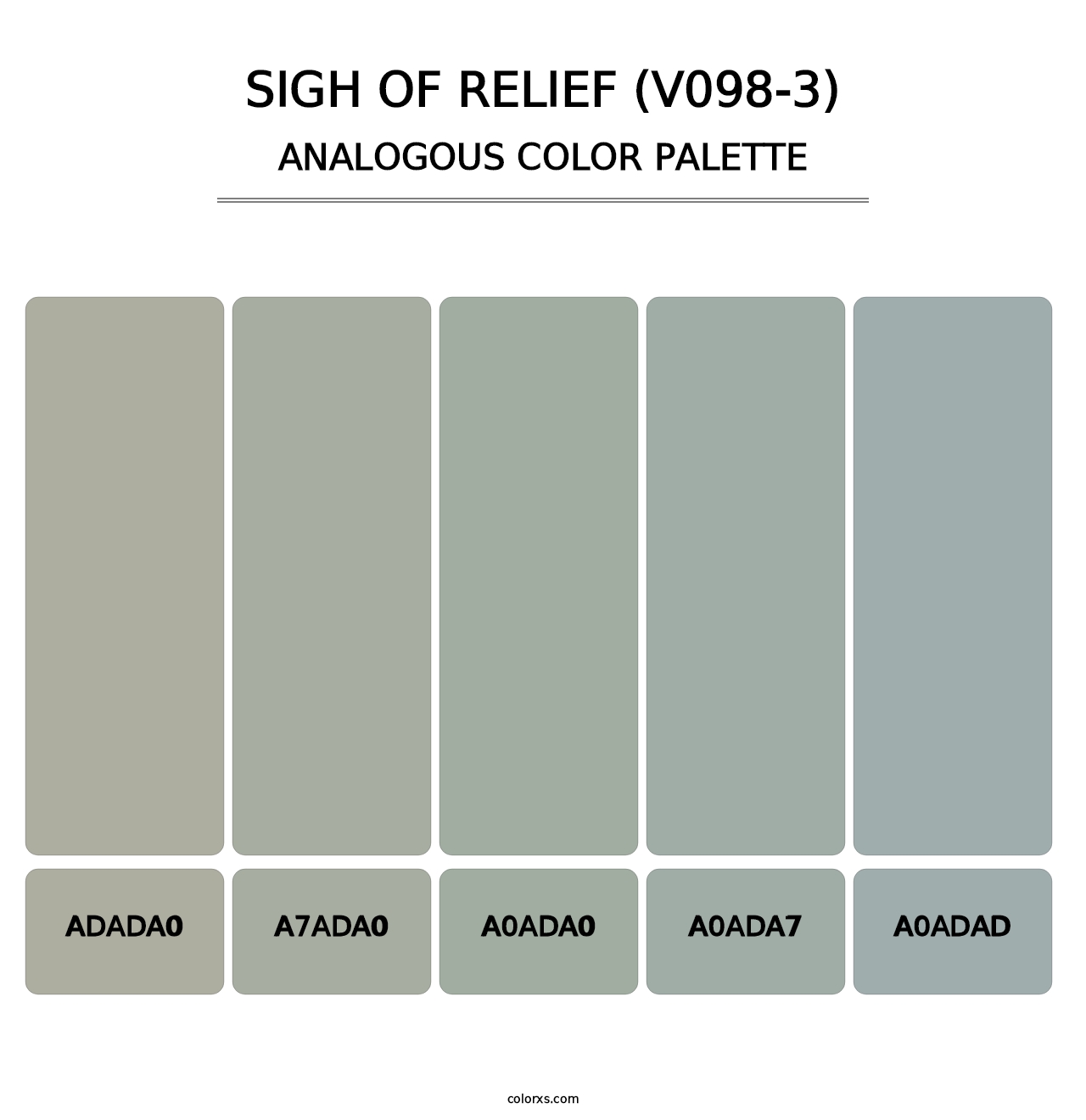Sigh of Relief (V098-3) - Analogous Color Palette