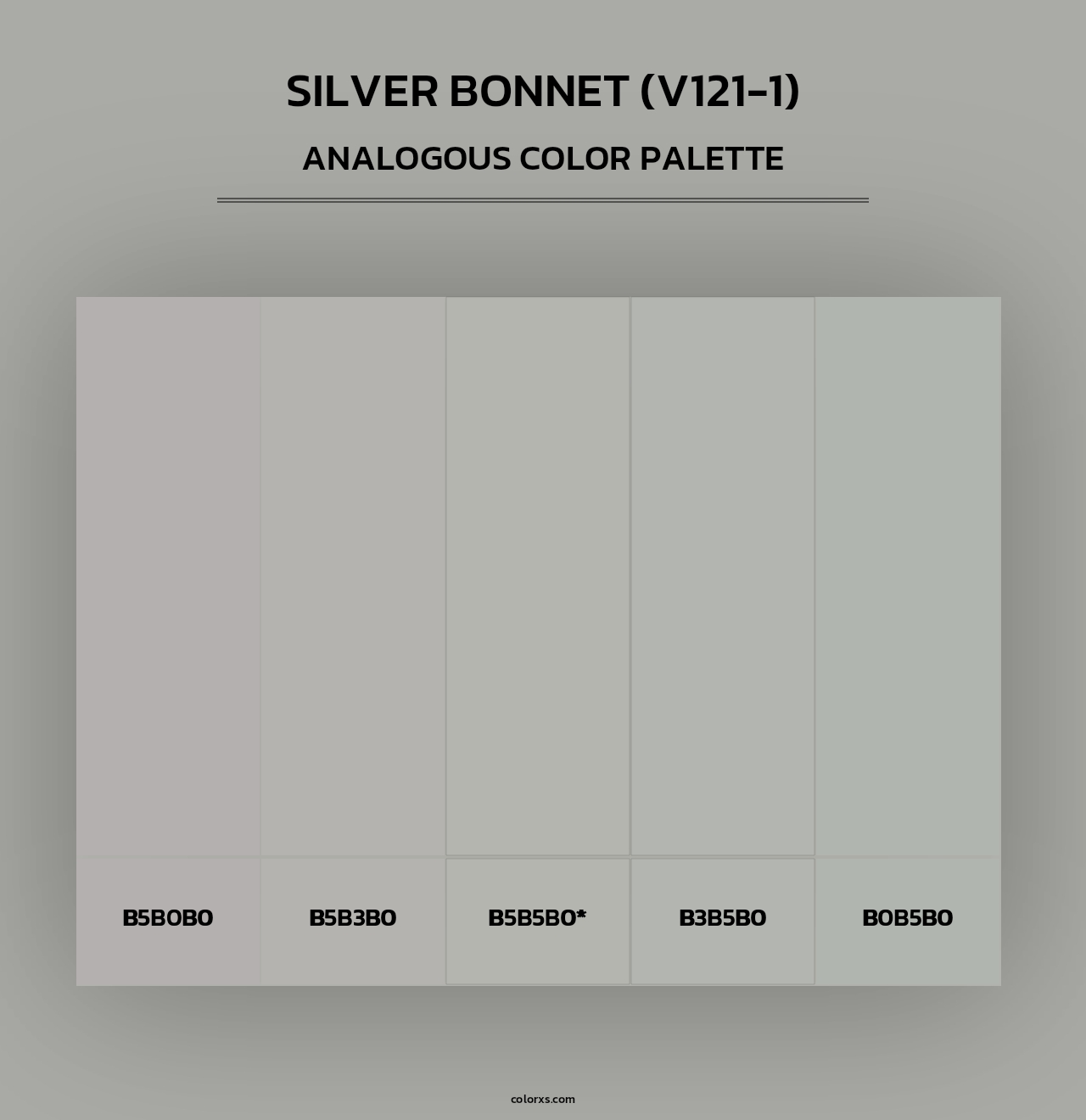 Silver Bonnet (V121-1) - Analogous Color Palette