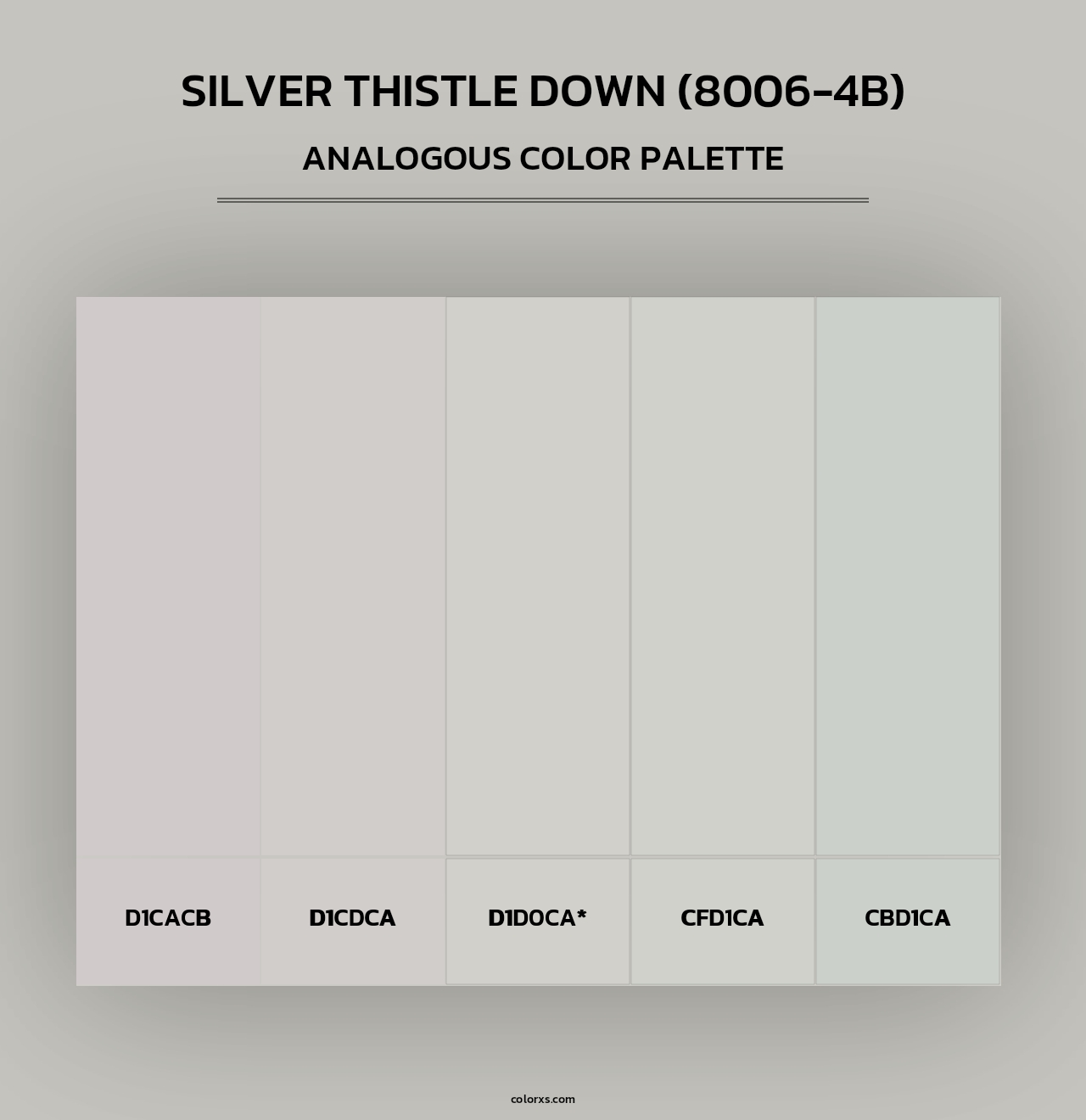 Silver Thistle Down (8006-4B) - Analogous Color Palette