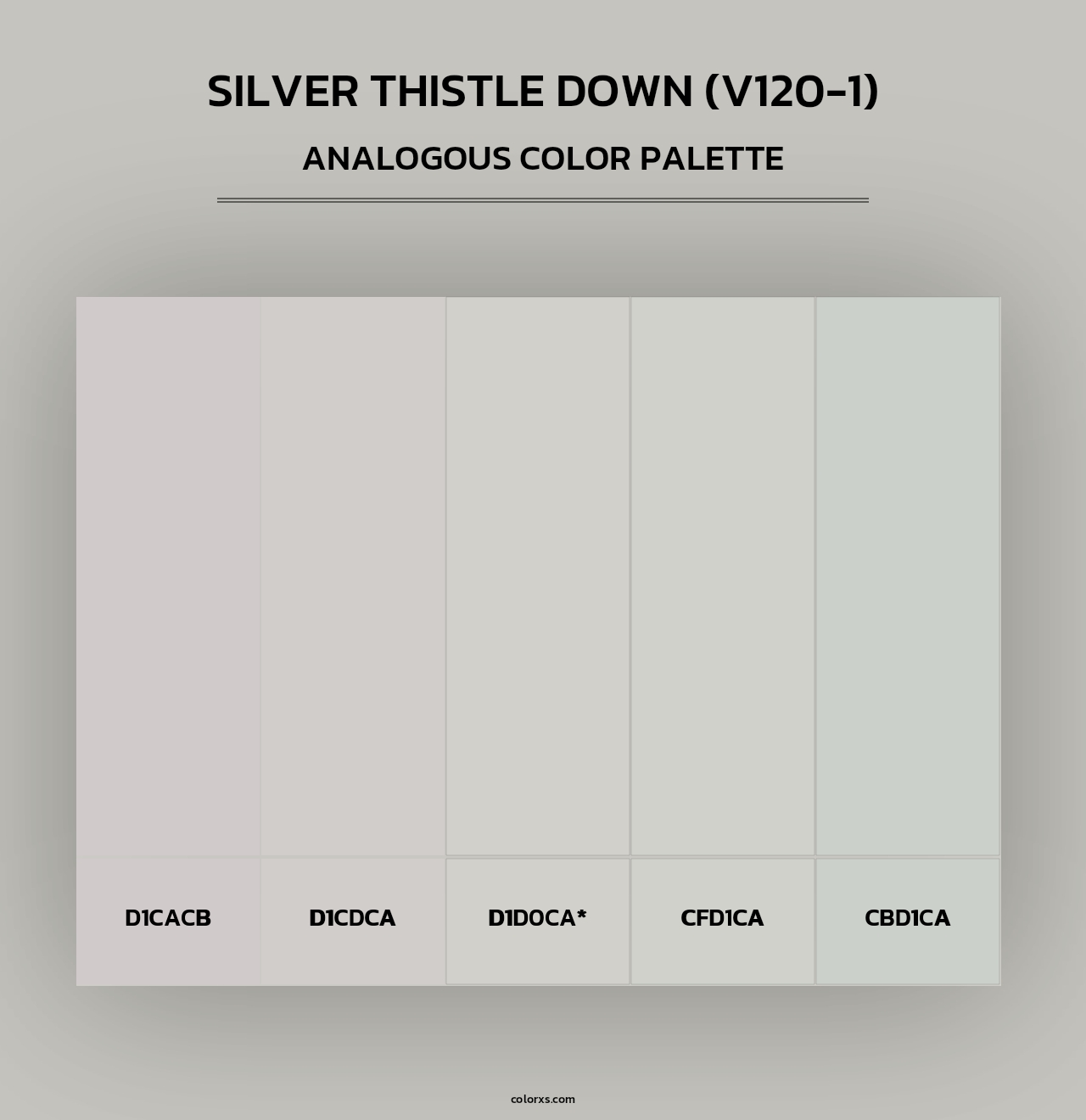 Silver Thistle Down (V120-1) - Analogous Color Palette