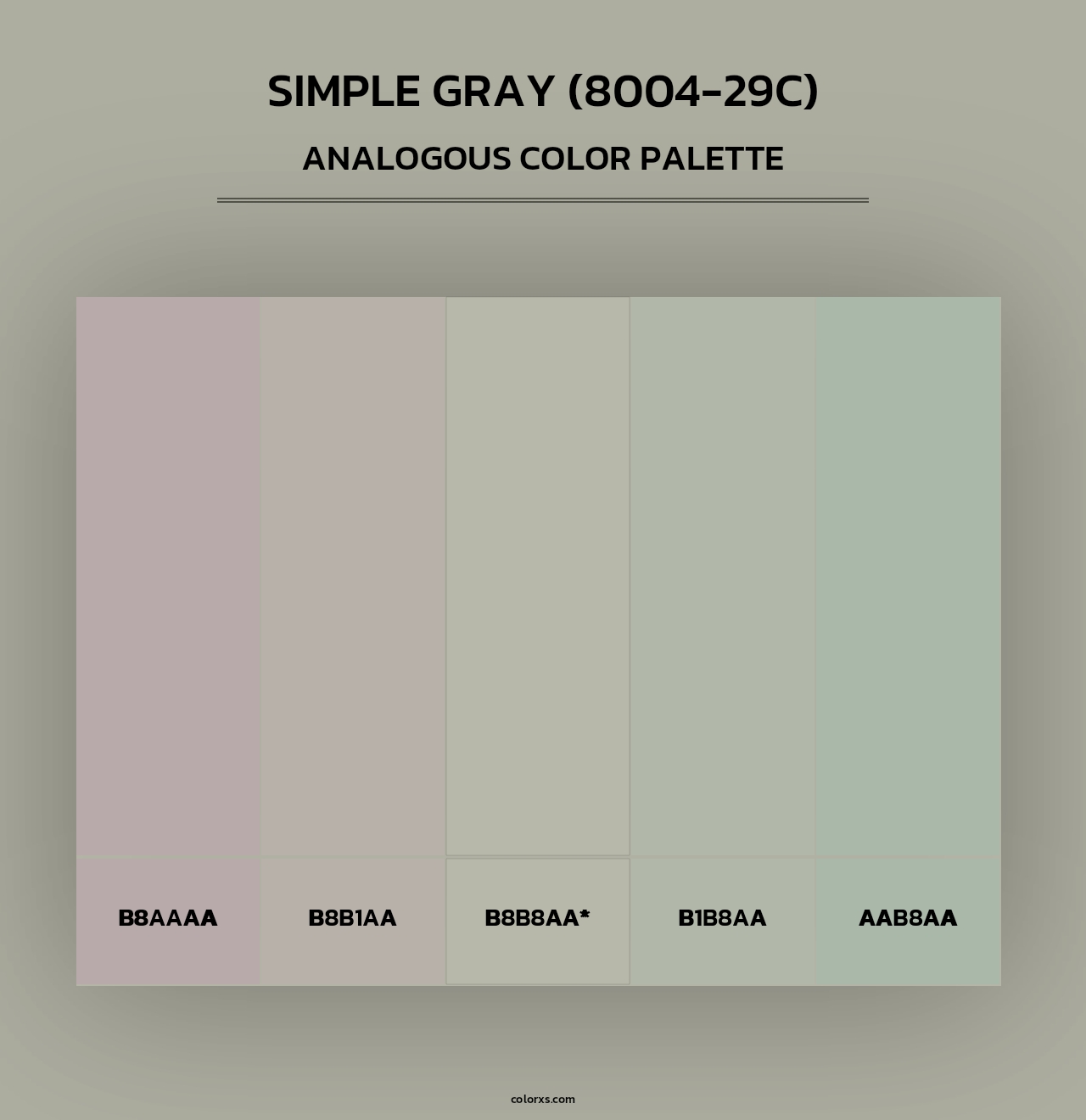 Simple Gray (8004-29C) - Analogous Color Palette