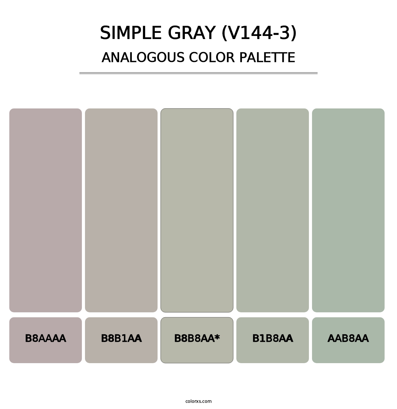 Simple Gray (V144-3) - Analogous Color Palette