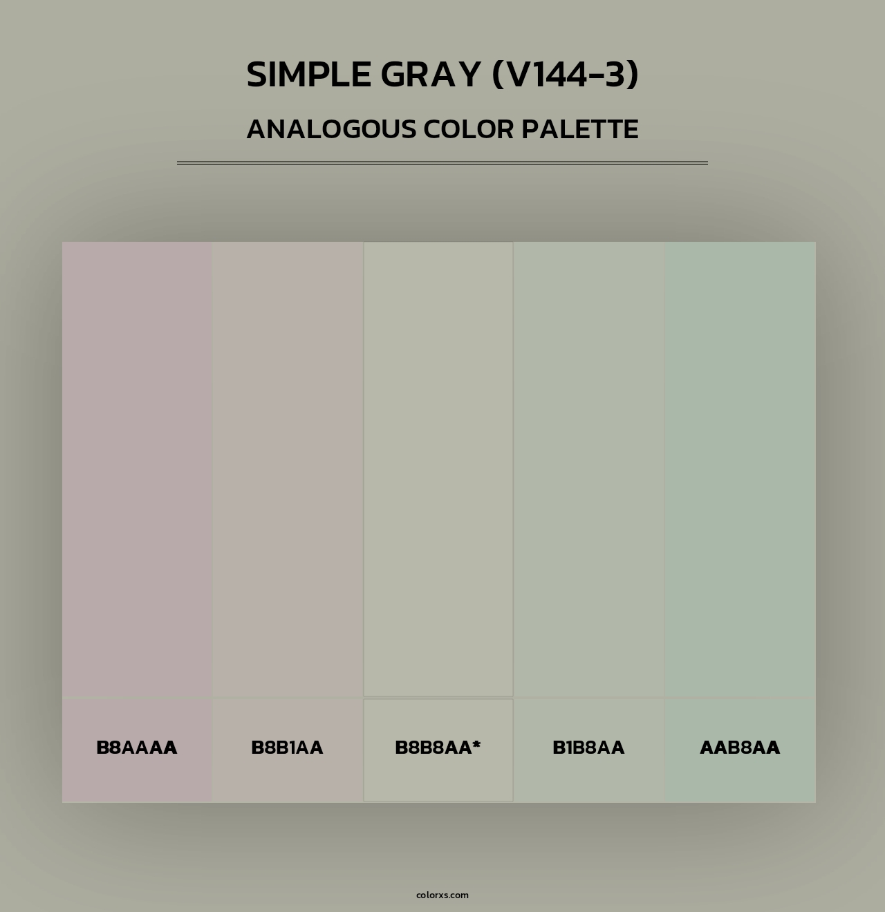Simple Gray (V144-3) - Analogous Color Palette