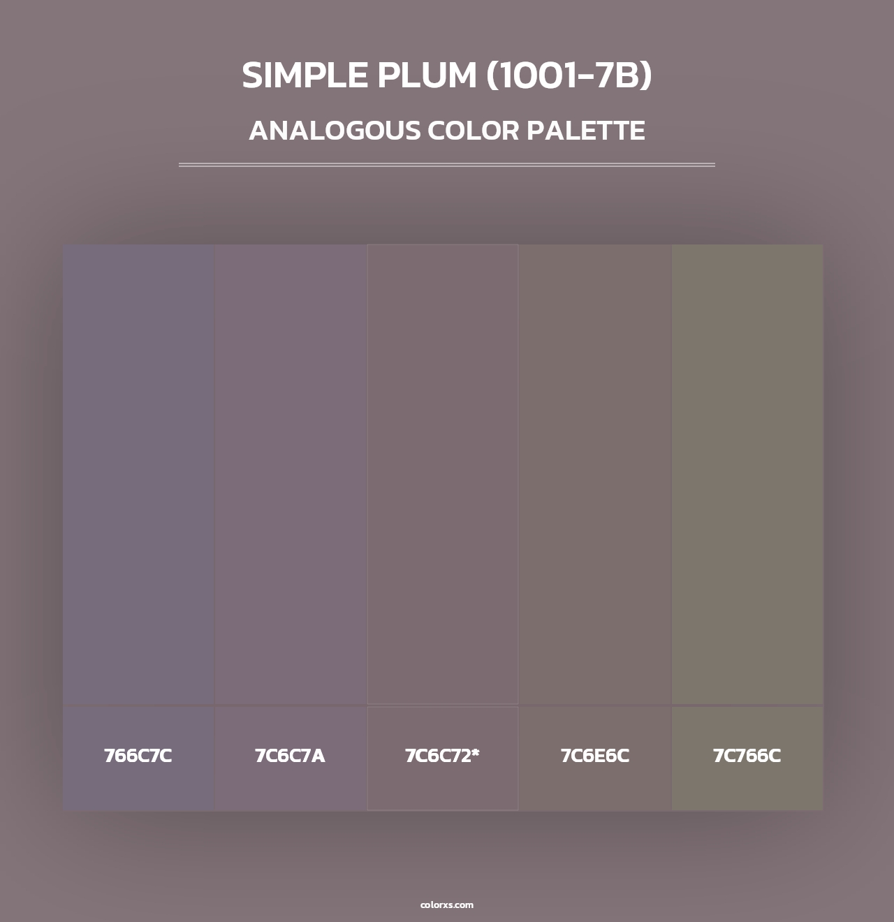 Simple Plum (1001-7B) - Analogous Color Palette