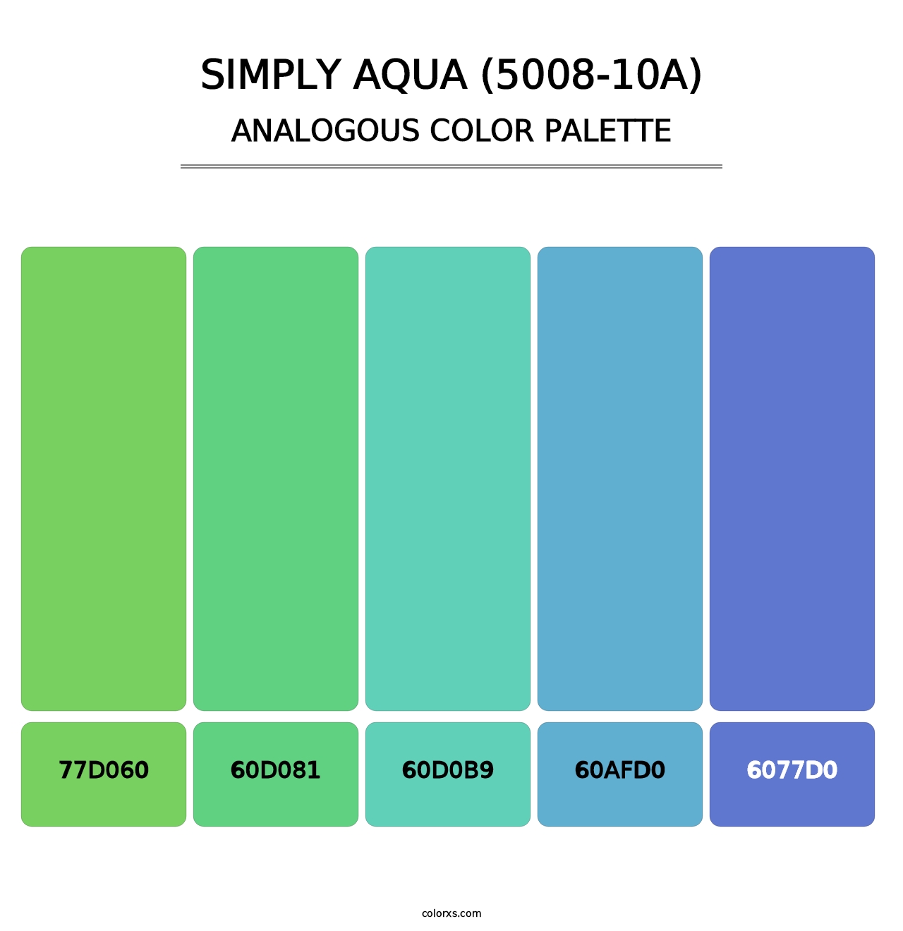 Simply Aqua (5008-10A) - Analogous Color Palette