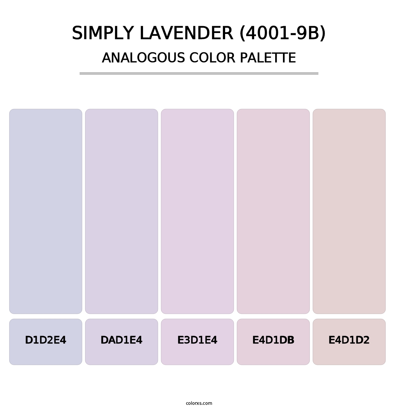 Simply Lavender (4001-9B) - Analogous Color Palette