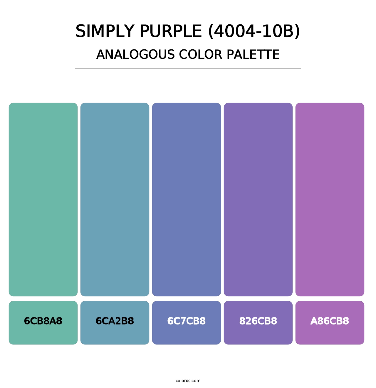 Simply Purple (4004-10B) - Analogous Color Palette