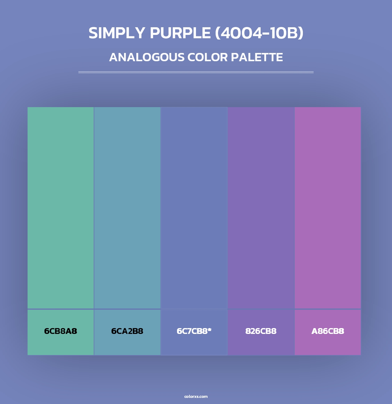 Simply Purple (4004-10B) - Analogous Color Palette