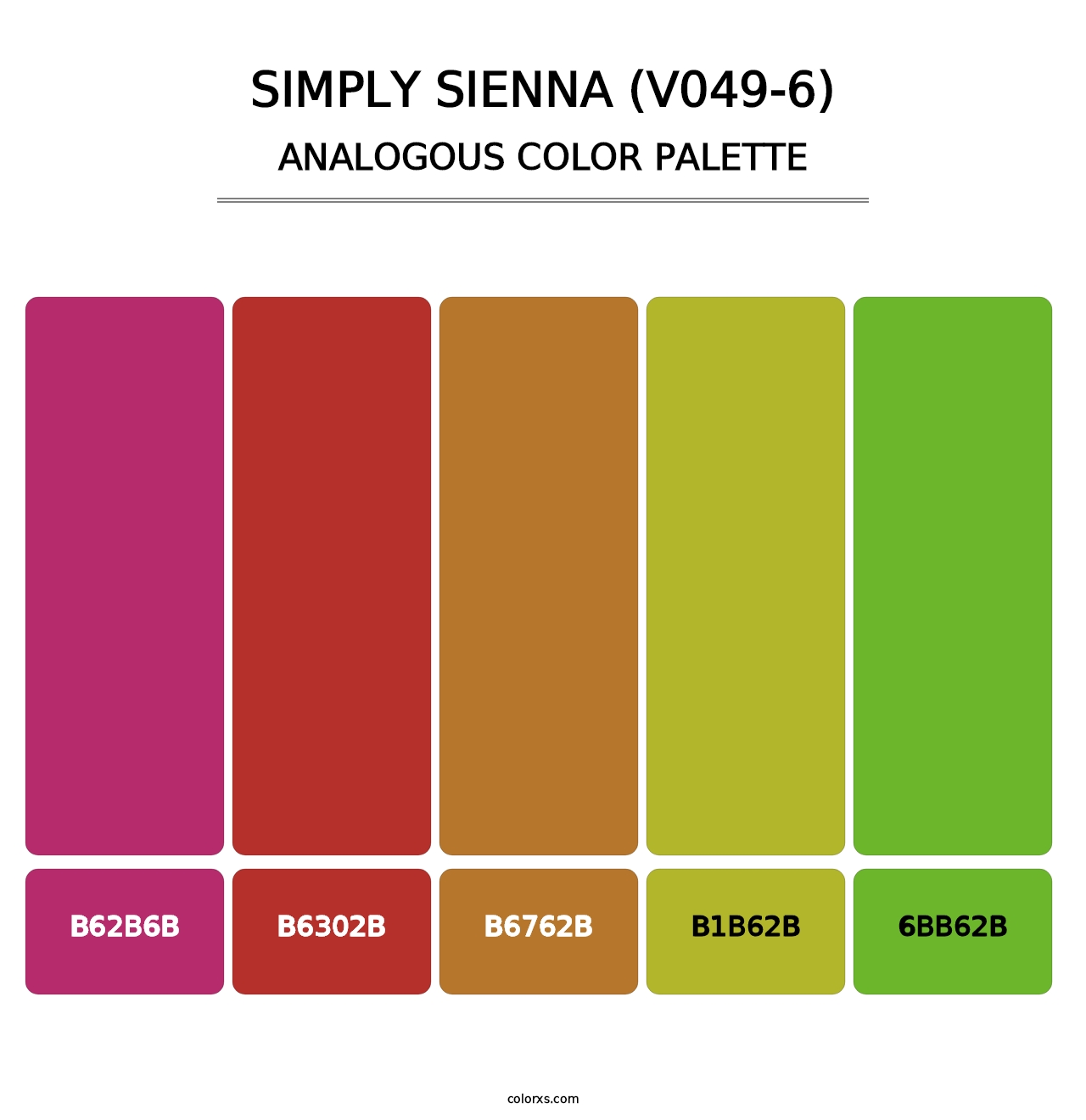 Simply Sienna (V049-6) - Analogous Color Palette