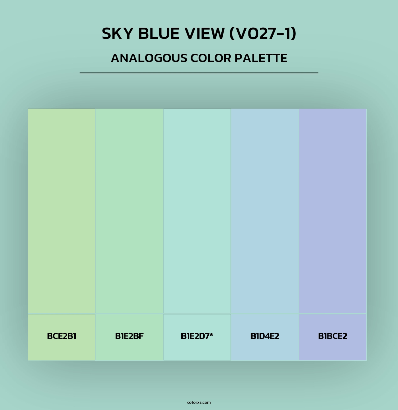 Sky Blue View (V027-1) - Analogous Color Palette
