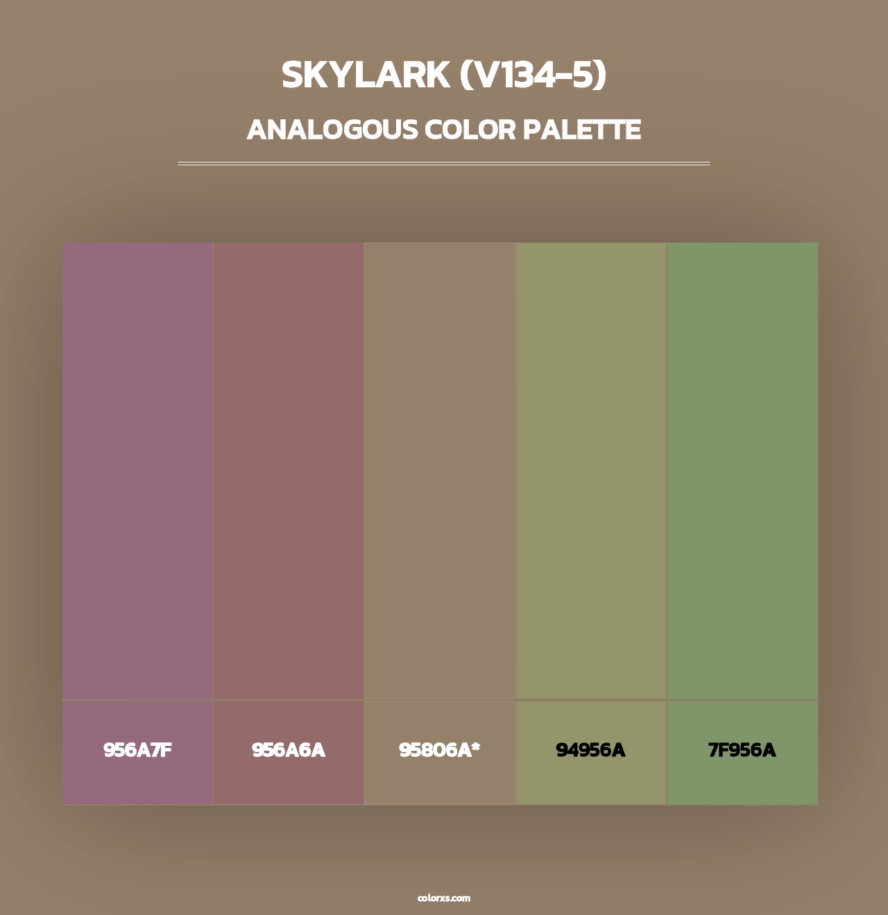 Skylark (V134-5) - Analogous Color Palette