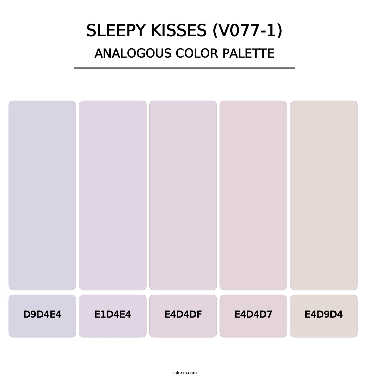Sleepy Kisses (V077-1) - Analogous Color Palette