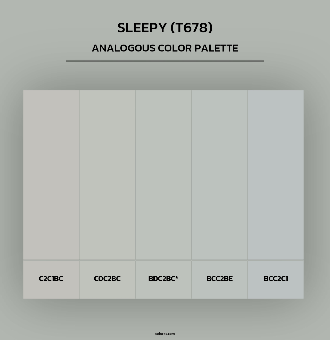 Sleepy (T678) - Analogous Color Palette