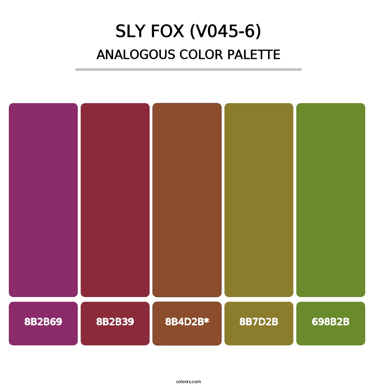 Sly Fox (V045-6) - Analogous Color Palette