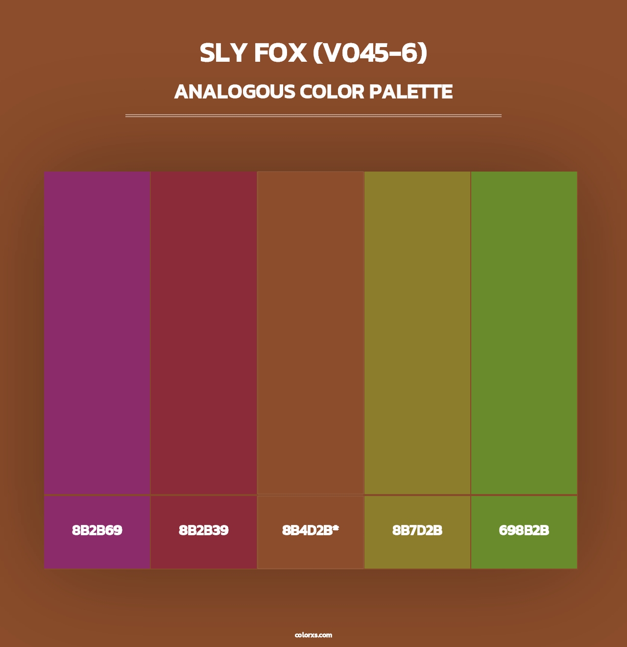 Sly Fox (V045-6) - Analogous Color Palette