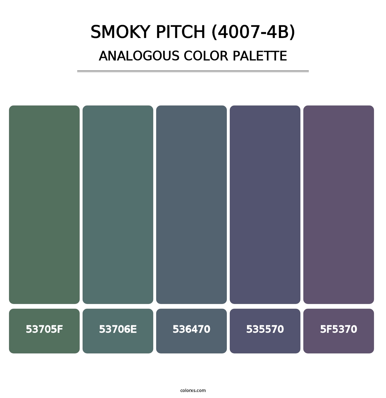 Smoky Pitch (4007-4B) - Analogous Color Palette
